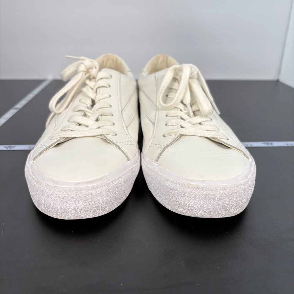 Madewell Womens Sneakers Size 9 White Leather Sidewalk Low Top L3243 Lace Up - Picture 2 of 15